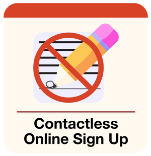 Contactless Online Sign Up card