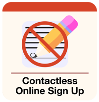 Contactless Online Sign Up card
