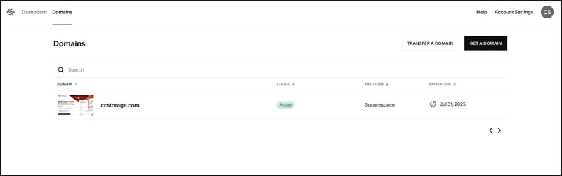 Squarespace Step 1