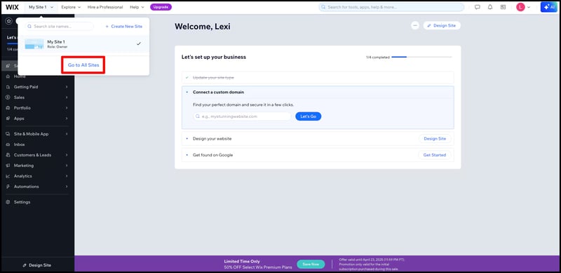 wix step 1